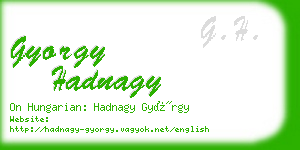 gyorgy hadnagy business card